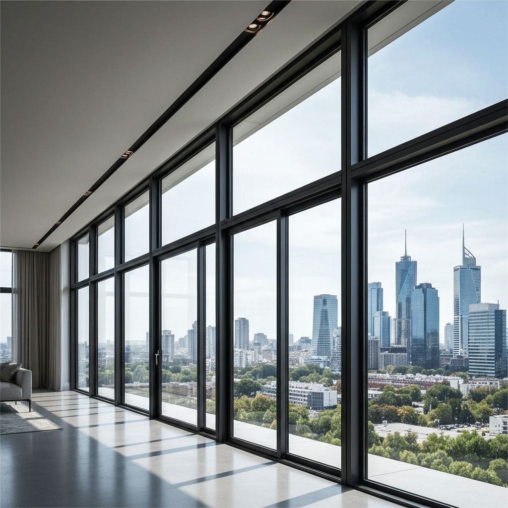 Architectural design aluminum window